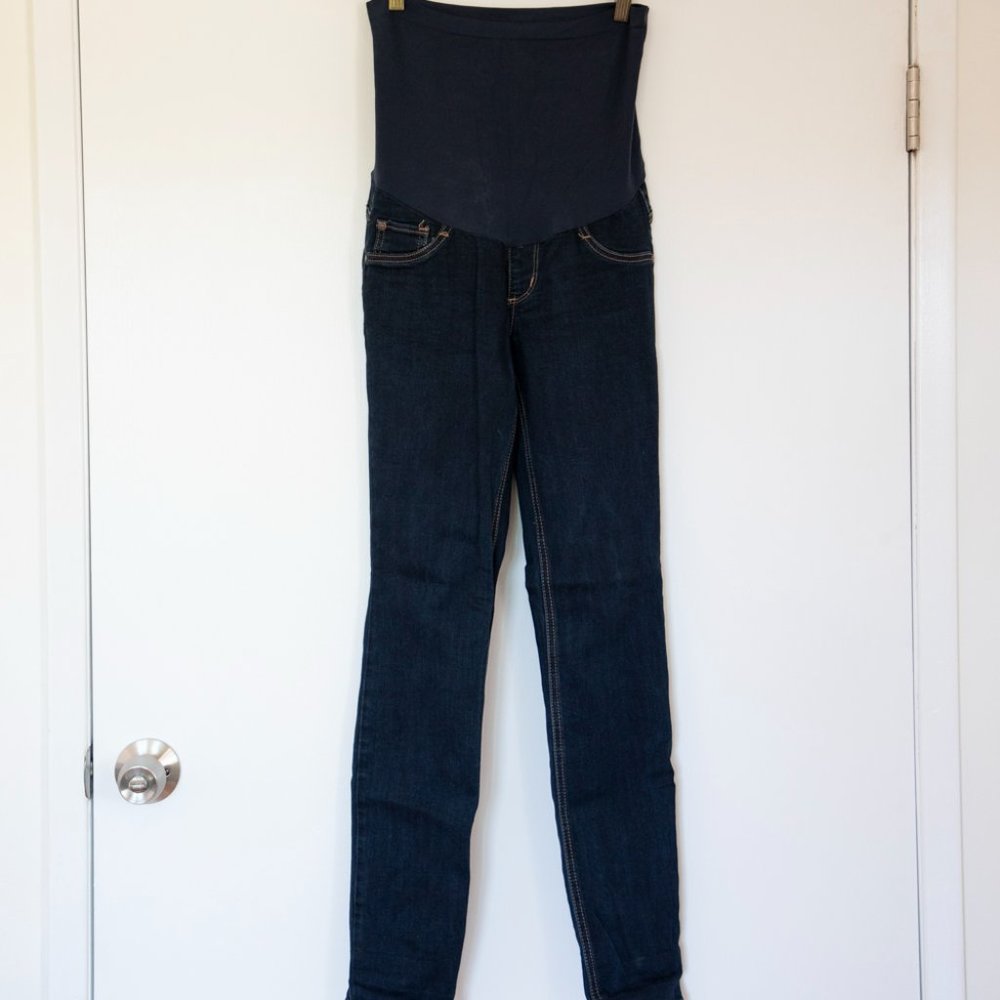 Dark wash skinny maternity jeans size XS
